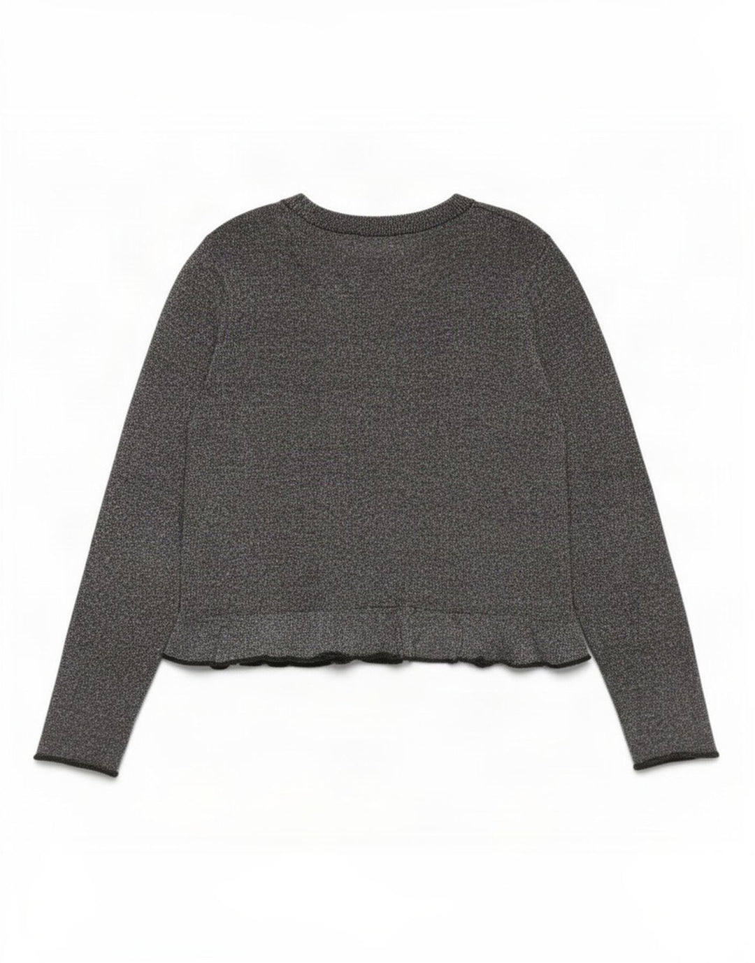Zara Mujer Top Manga Larga UK 46 Grande Gris