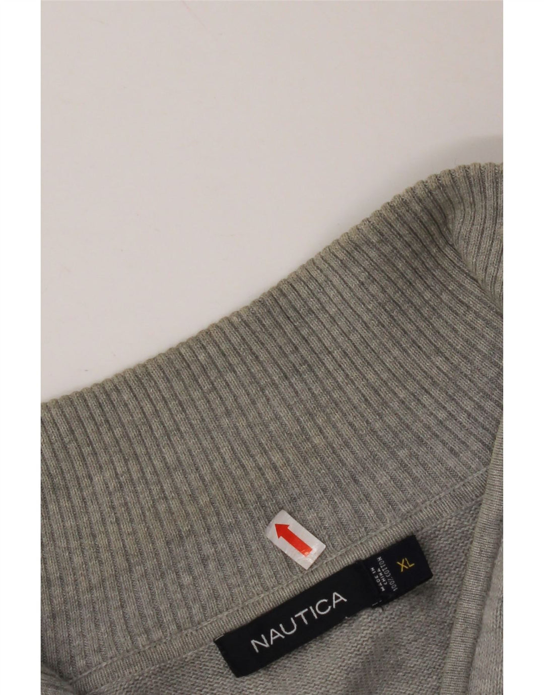 NAUTICA Jersey Hombre con Cremallera y Cuello XL Gris Argyle/Diamond Cotton