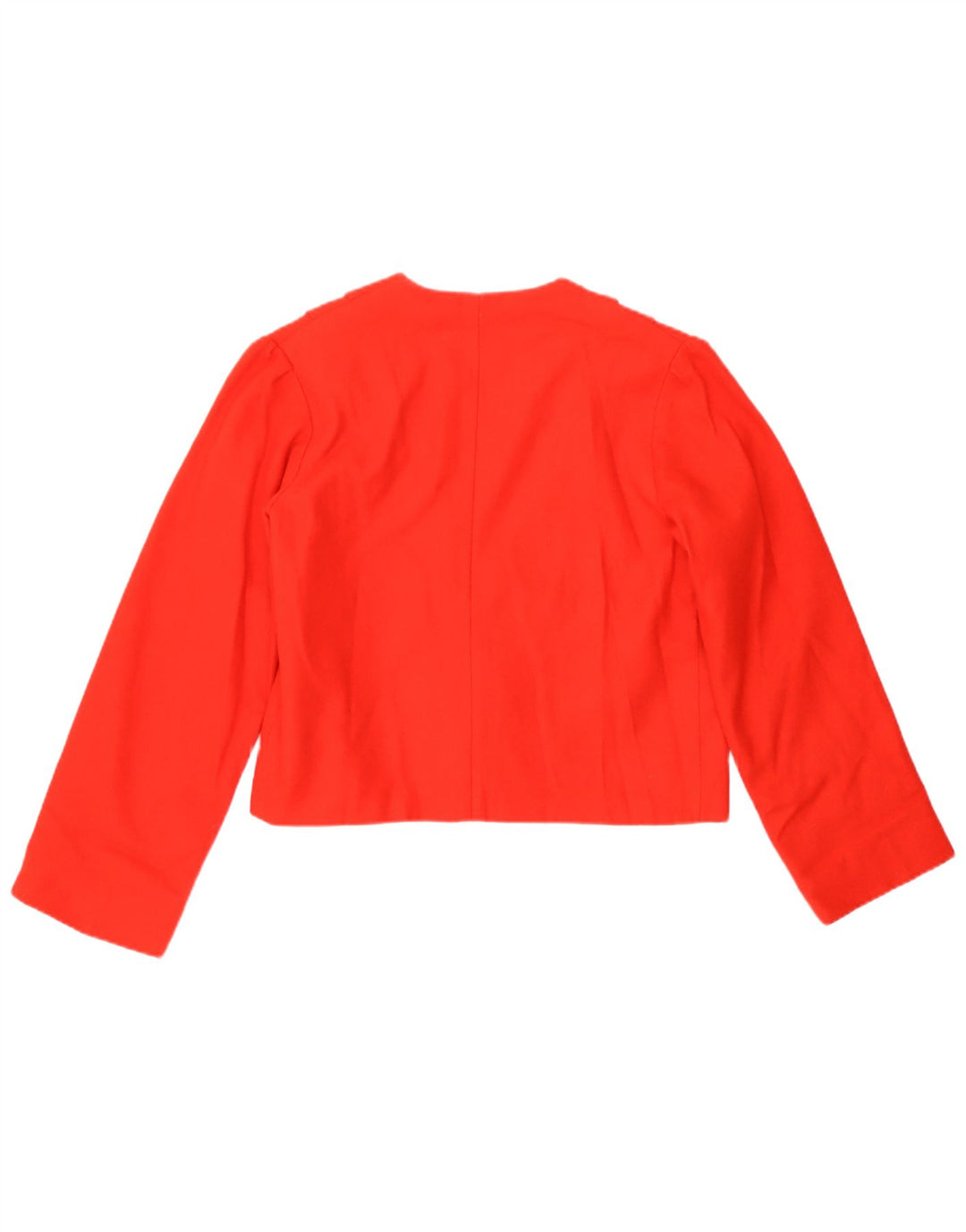 Vintage mujer 1 botón crop blazer chaqueta Reino Unido 8 pequeño rojo