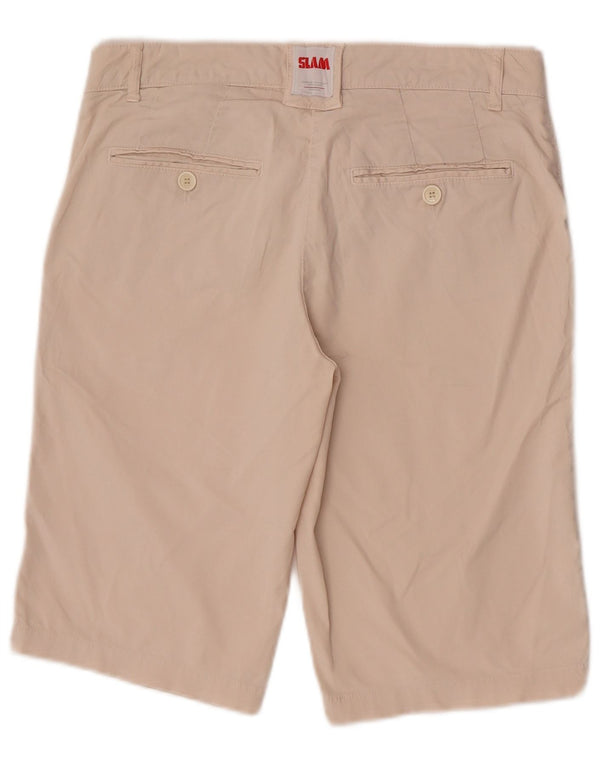 Pantalones cortos chinos Slam para mujer IT 42 Medium W30 Algodón beige