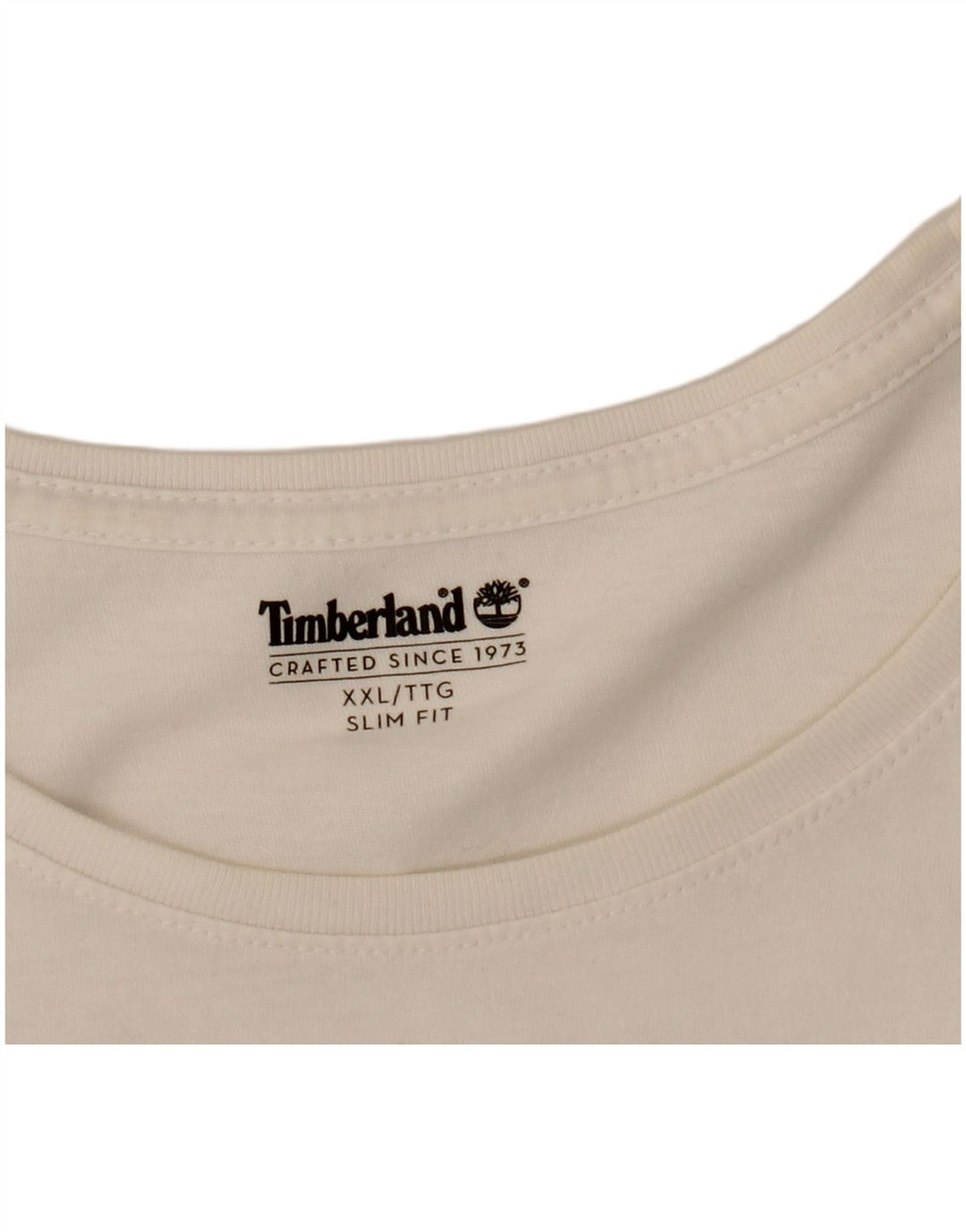 Timberland Camiseta Slim Fit para Hombre Top 2XL Blanco