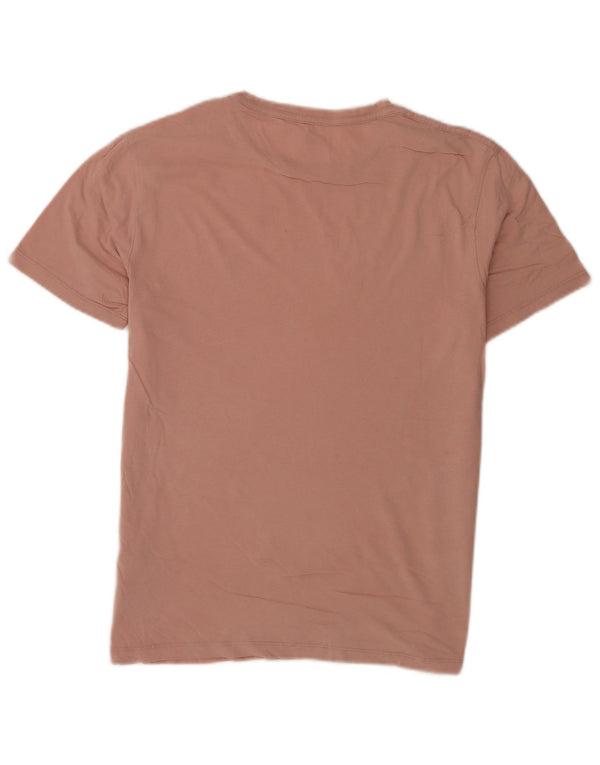 All Saints Hombre Regular Fit Camiseta Top Algodón Rosa Medio