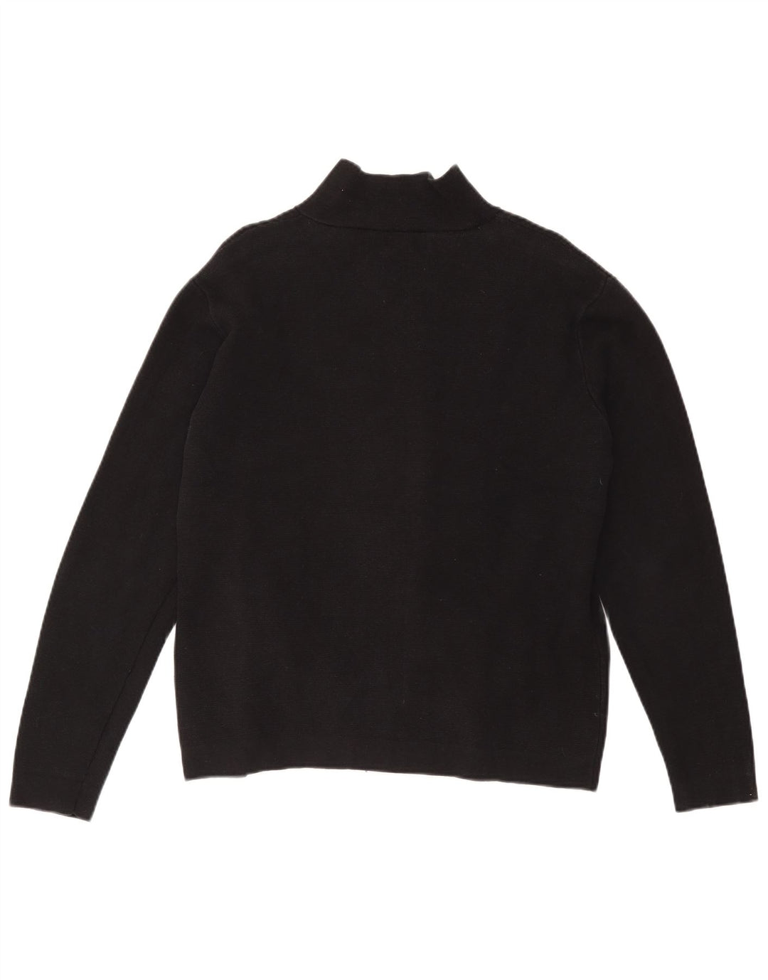 Zara Hombre Cárdigan Suéter Grande Algodón Negro