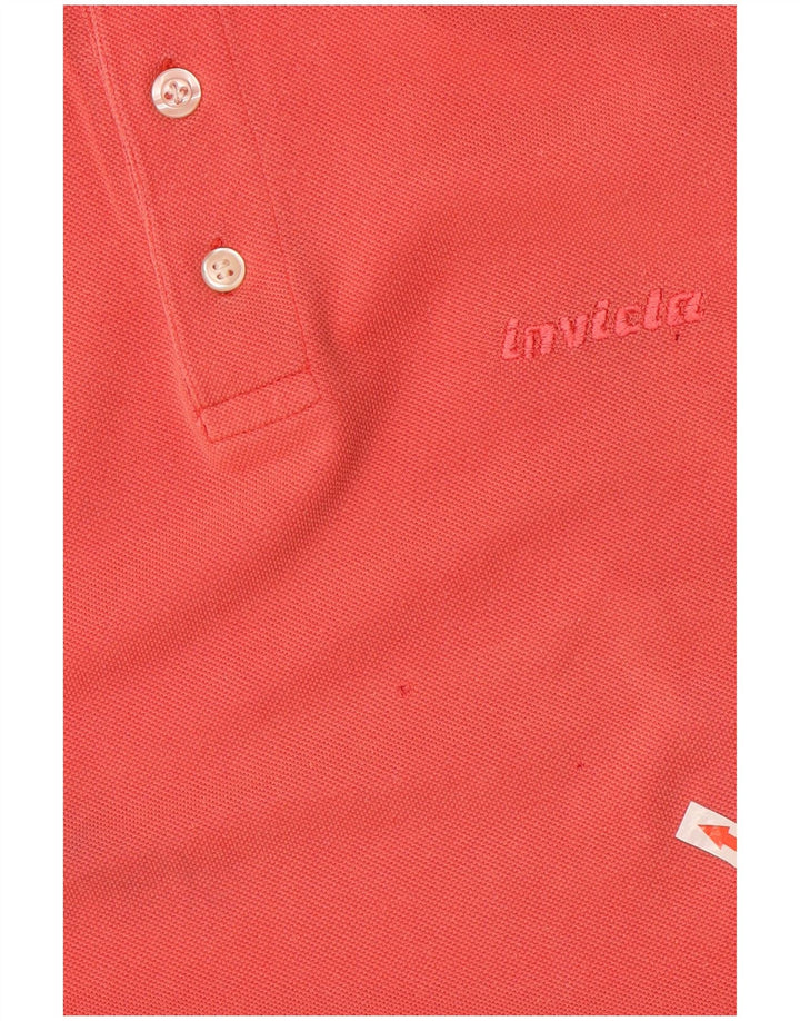 Polo Invicta de manga larga para hombre de algodón rojo grande