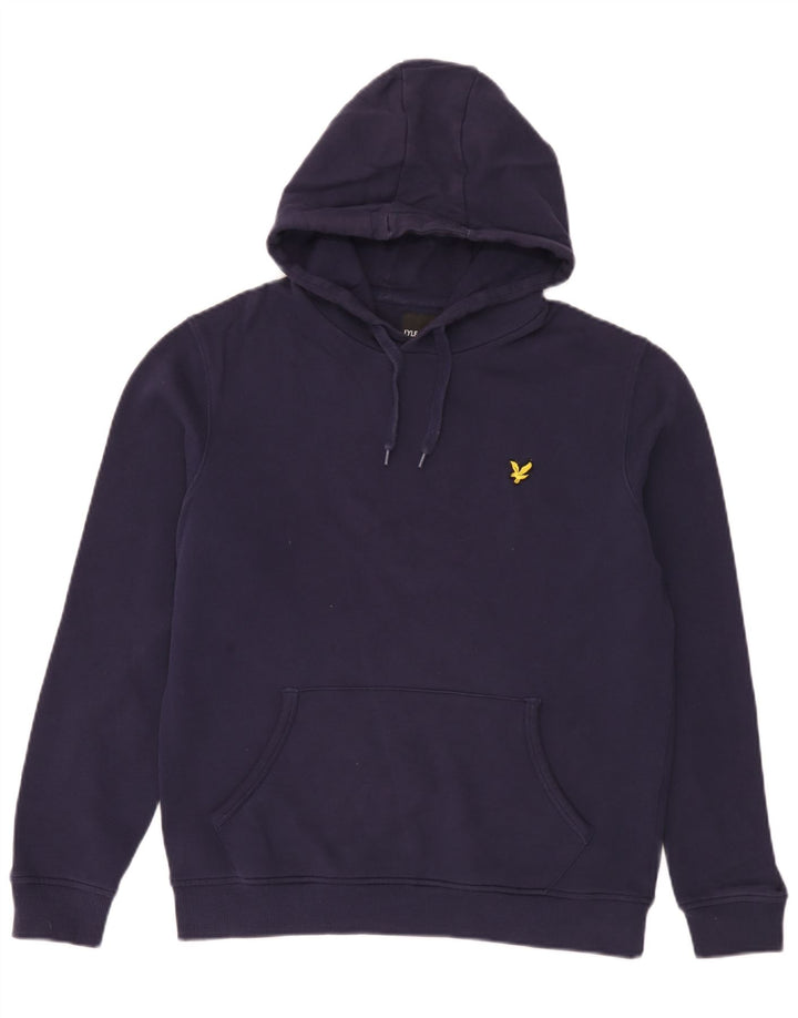 Lyle & Scott Jersey con capucha para hombre de algodón azul marino mediano