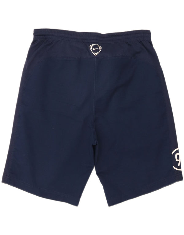 Nike Boys Dri Fit Graphic Sport Shorts 13-14 Years XL Navy Blue Polyester