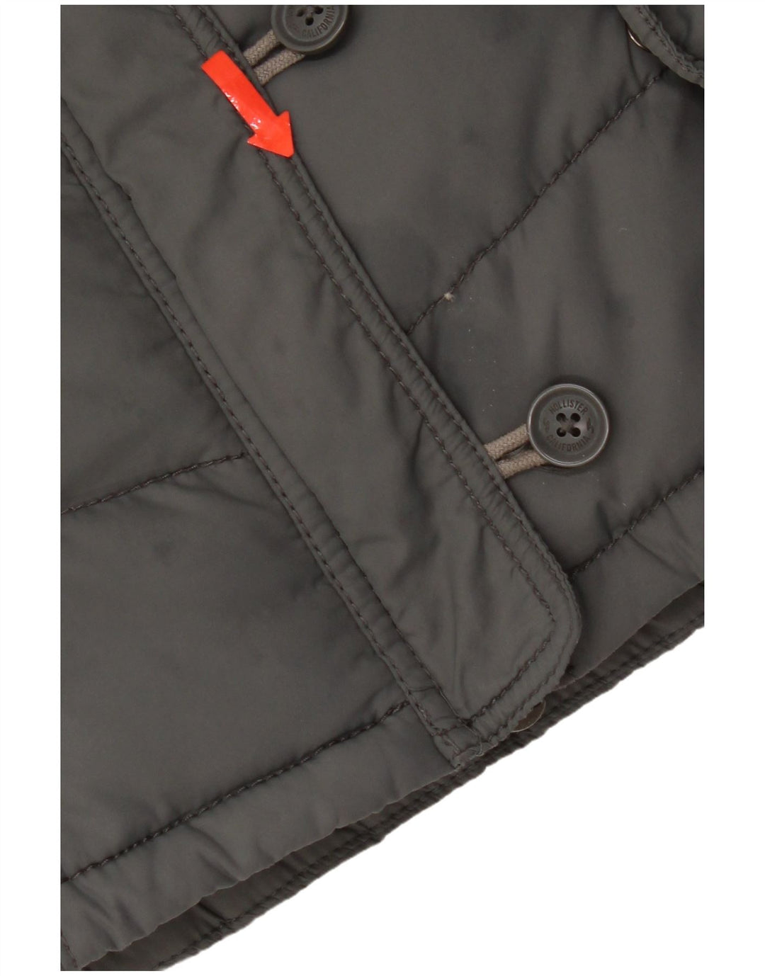 Chaleco acolchado Hollister para mujer Reino Unido 44 Poliéster gris grande