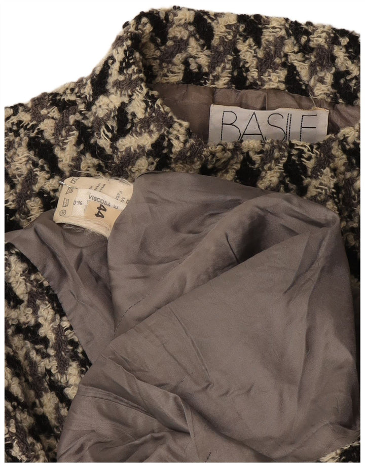 Chaqueta Americana Basile De 4 Botones IT 44 Viscosa Geométrica Gris Medio