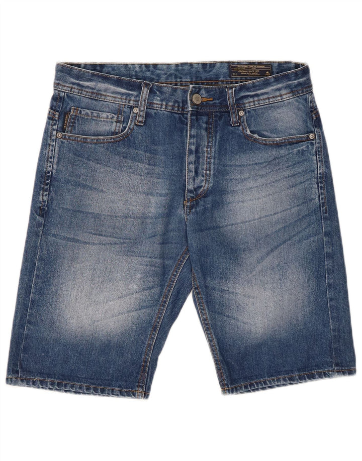 Jack & Jones Mens Shorts De Mezclilla Medio W32 Algodón Azul