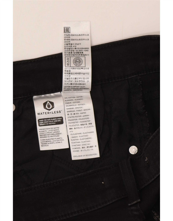 Levi's Vaqueros Rectos Clásicos Mujer W32 L30 Algodón Negro