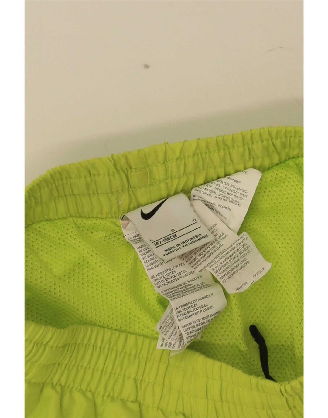 Nike Pantalones cortos deportivos para niños 12-13 años Grande Verde Poliéster