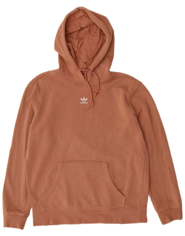 Adidas Sudadera con capucha para mujer UK 12/14 Algodón marrón medio