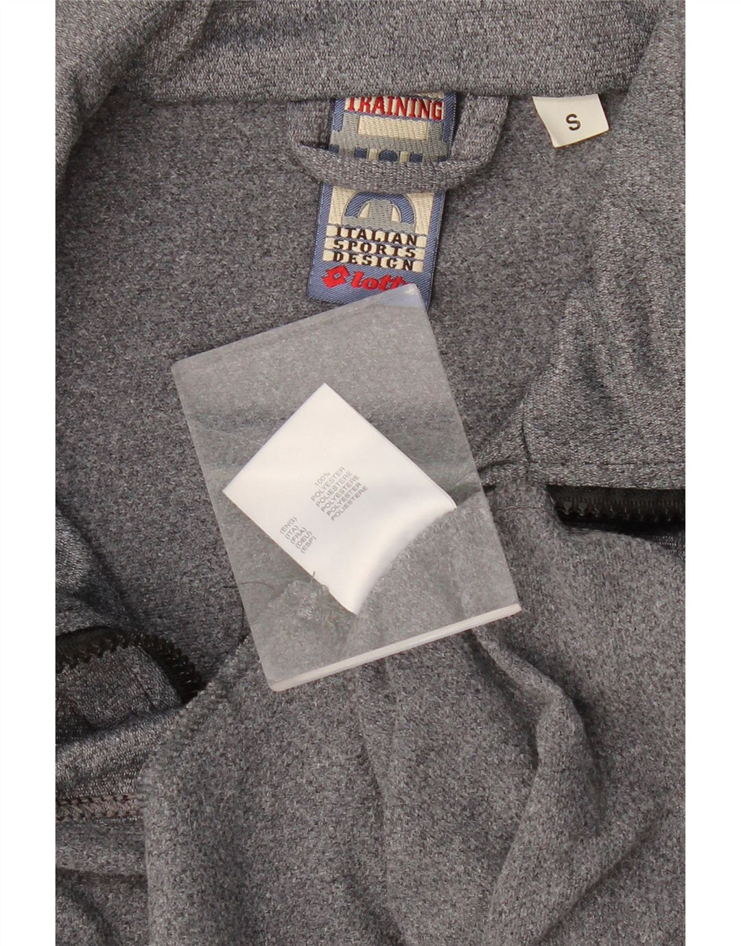 LOTTO Chaqueta superior de chándal con gráfico para hombre Poliéster moteado gris pequeño