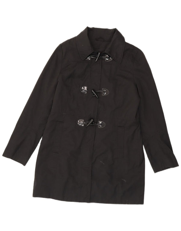 Nautica Trenca para Mujer UK 40 Mediano Algodón Negro