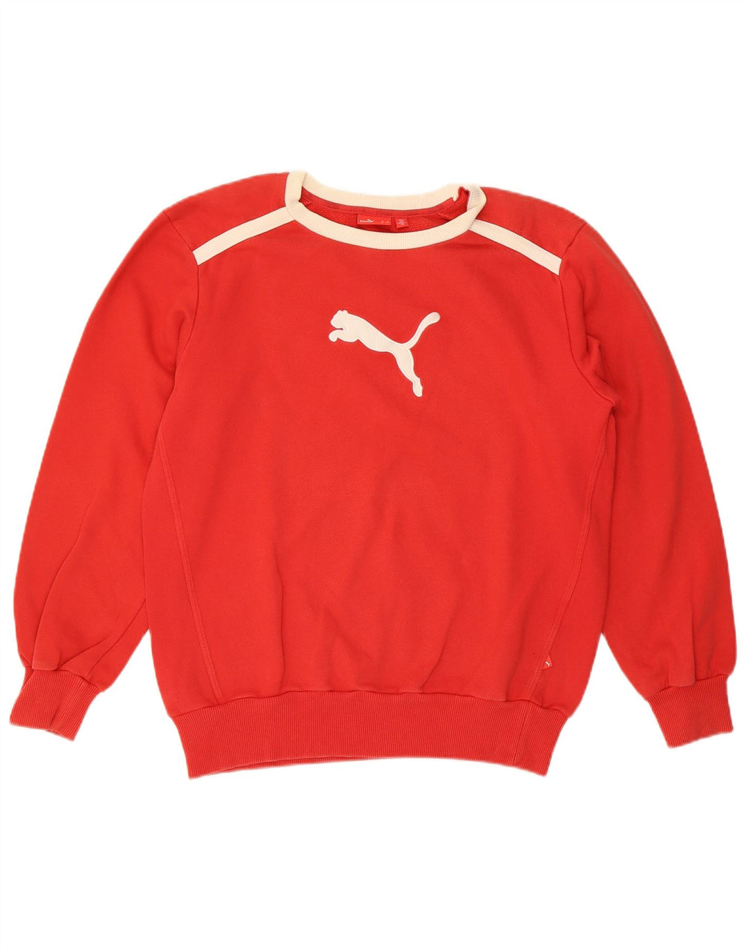 Puma Sudadera con gráfico para hombre, jersey pequeño en bloques de color rojo