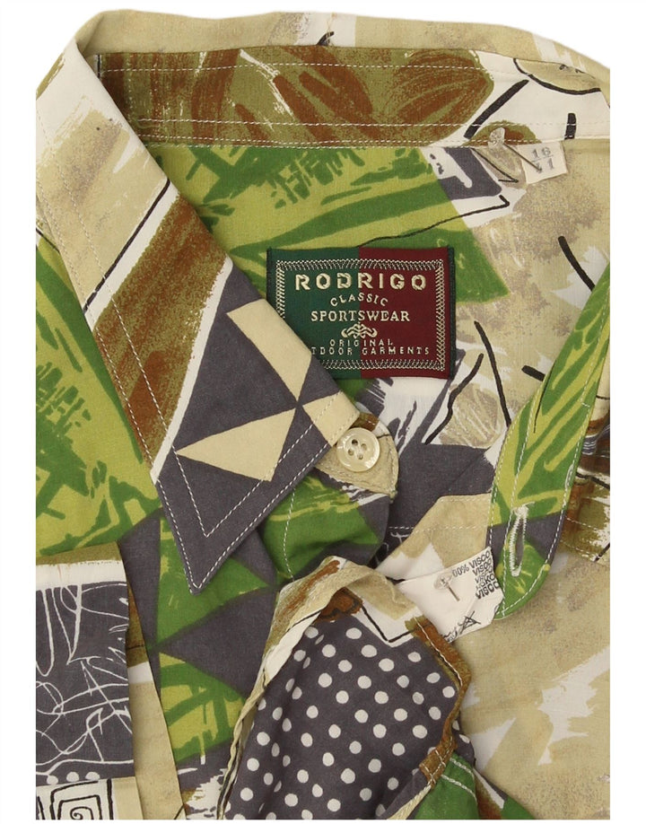 Rodrigo Camisa Manga Corta Hombre Talla 41 16 Grande Multicolor Geométrica