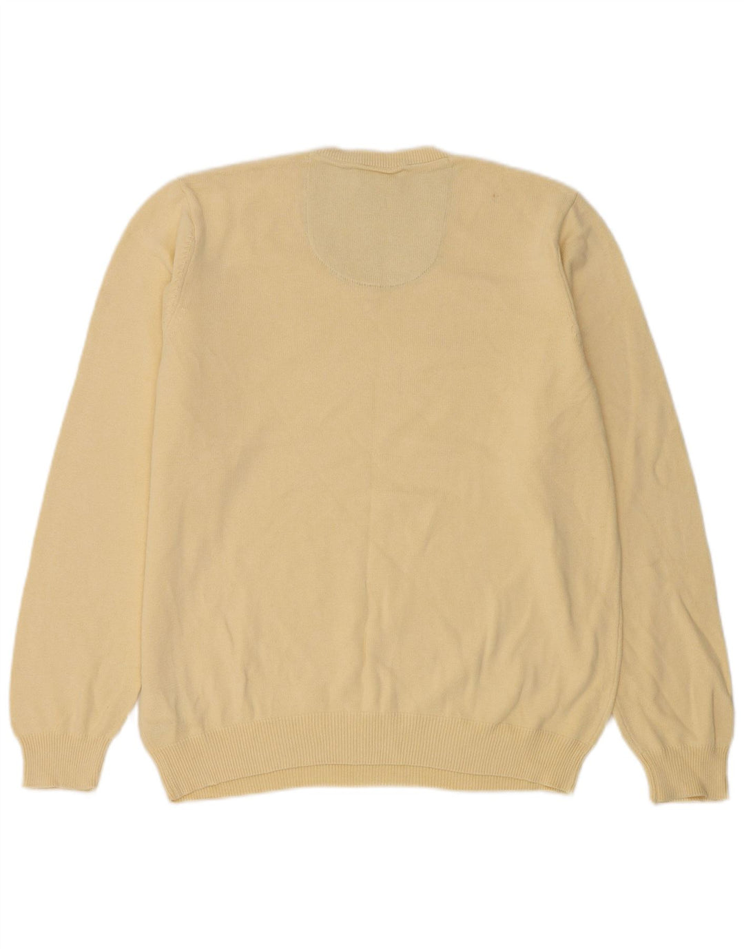 MARKS & SPENCER Suéter tipo jersey con cuello en V y ajuste regular para hombre Algodón beige grande