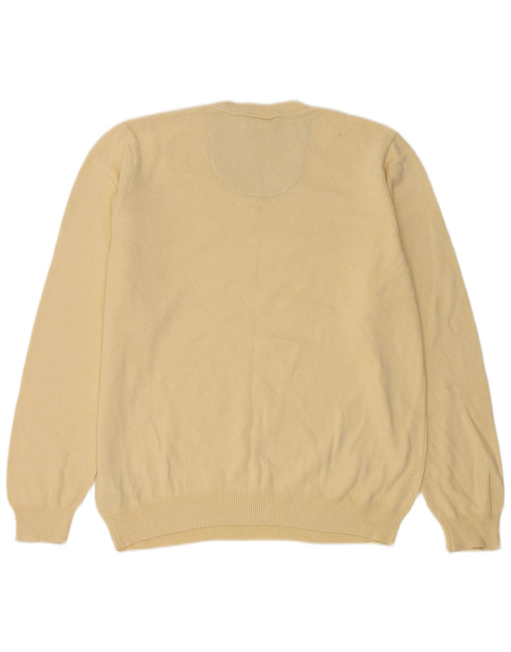 MARKS & SPENCER Suéter tipo jersey con cuello en V y ajuste regular para hombre Algodón beige grande