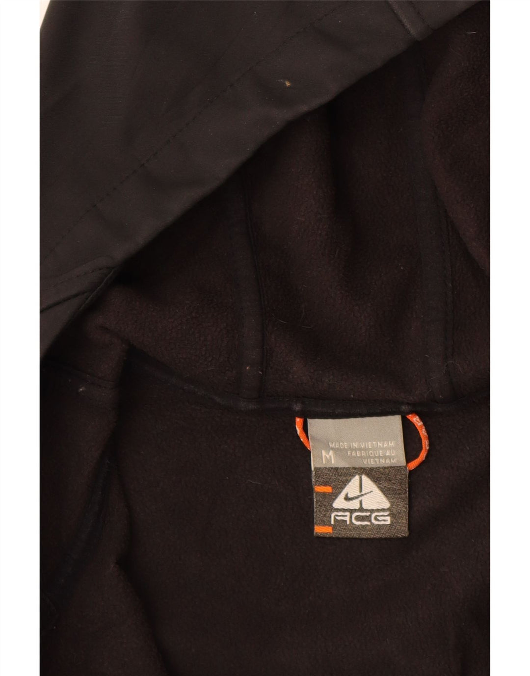 NIKE Chaqueta cortavientos con capucha para mujer UK 40 Mediano Negro Poliéster