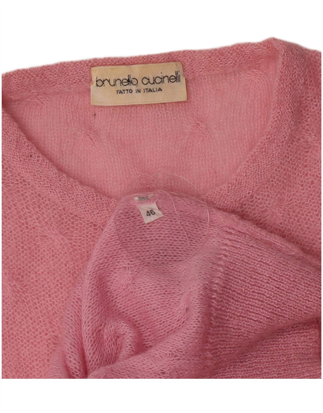 Brunello Cucinelli Jersey de cuello redondo para mujer IT 46 Large Pink
