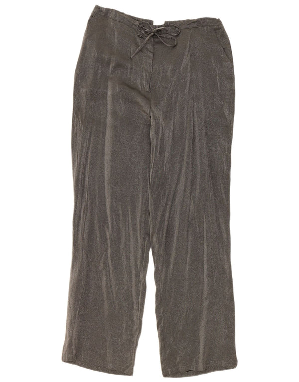 Pantalones informales rectos para mujer Marks & Spencer W32 L30 Viscosa gris