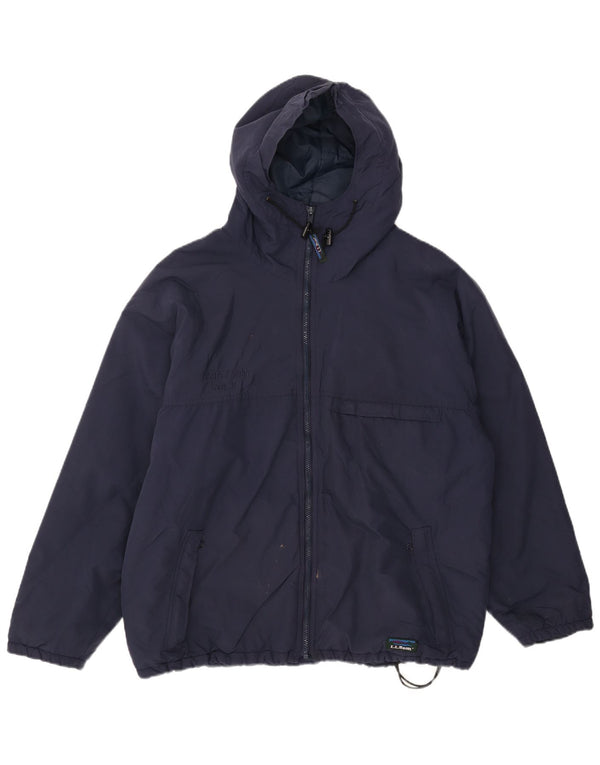 L.L.Bean Chaqueta cortavientos con capucha para hombre UK 42 XL Azul marino