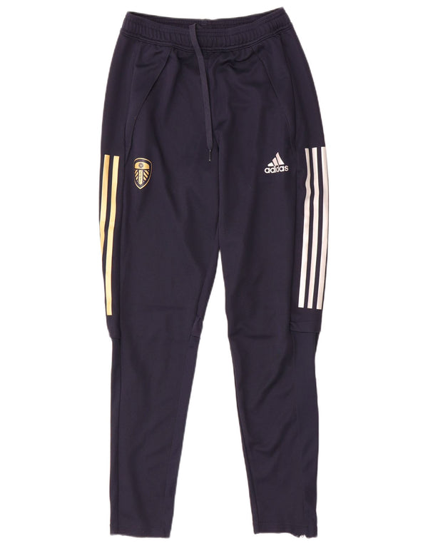 Adidas Mens Leeds United Football Club Chándal Pantalones Pequeño Azul Marino