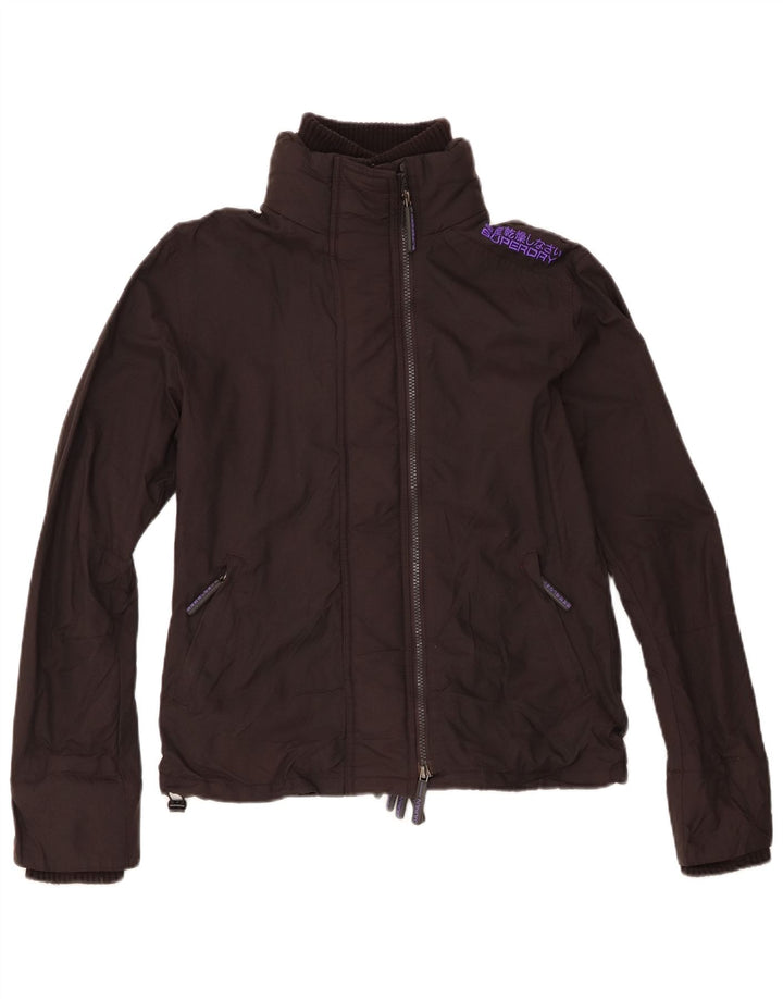 Chaqueta impermeable Superdry para mujer, talla 44, nailon negro grande
