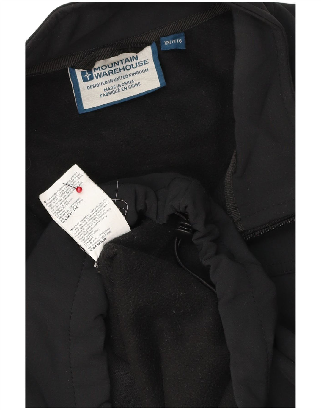 MOUNTAIN WAREHOUSE Chaqueta cortavientos para hombre UK 44 2XL Poliéster negro