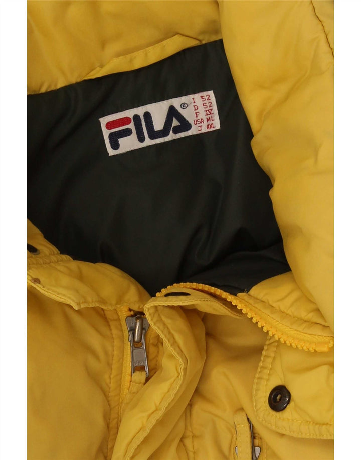 Fila Chaqueta acolchada para hombre UK 38 Medium Yellow Colourblock