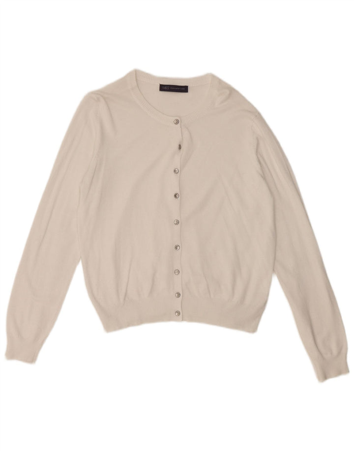 Marks & Spencer - Cárdigan corto para mujer, talla M, viscosa blanca