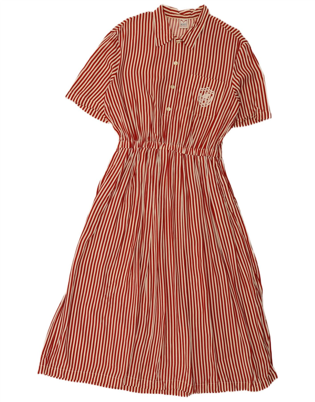 Vestido largo Mondi IT 44 Viscosa a rayas rojas medianas