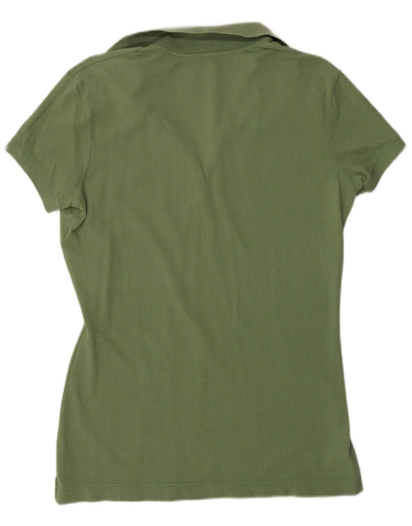 Benetton Polo Mujer UK 46 Large Algodón Verde