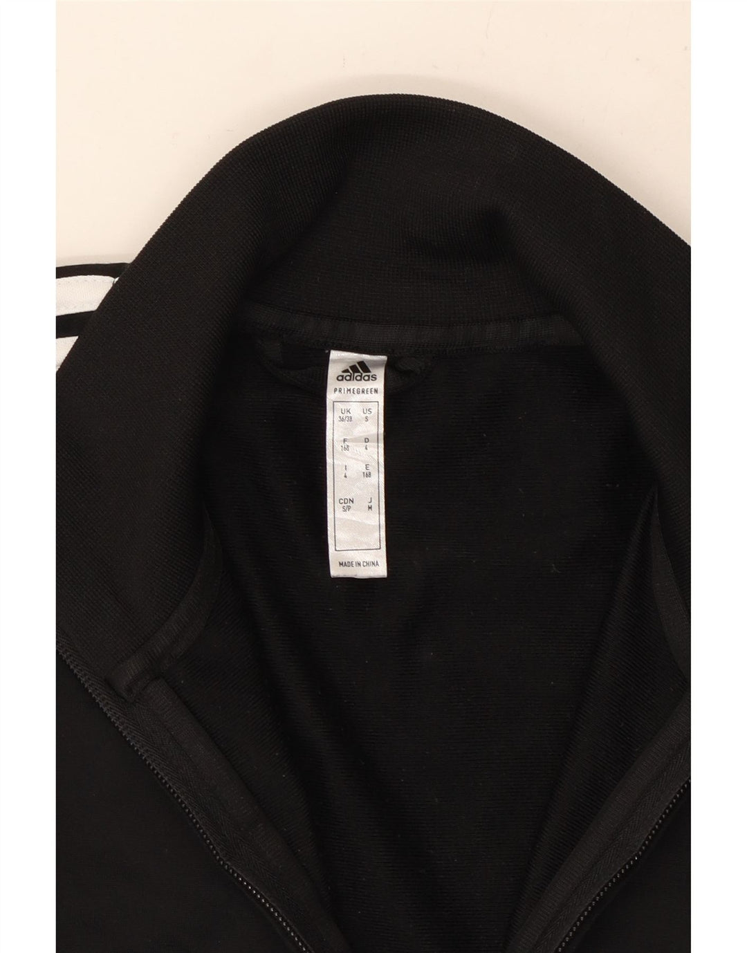 ADIDAS Chaqueta de chándal para hombre UK 36/38 Small Negro Poliéster