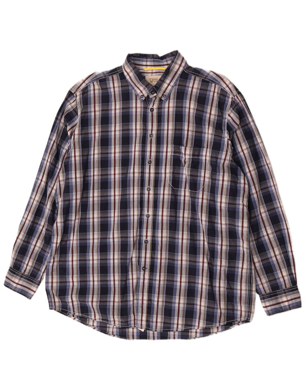 Camisa Camel Active Hombre XL Azul Marino Cuadros Algodón