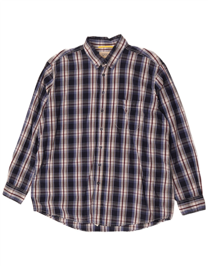 Camisa Camel Active Hombre XL Azul Marino Cuadros Algodón