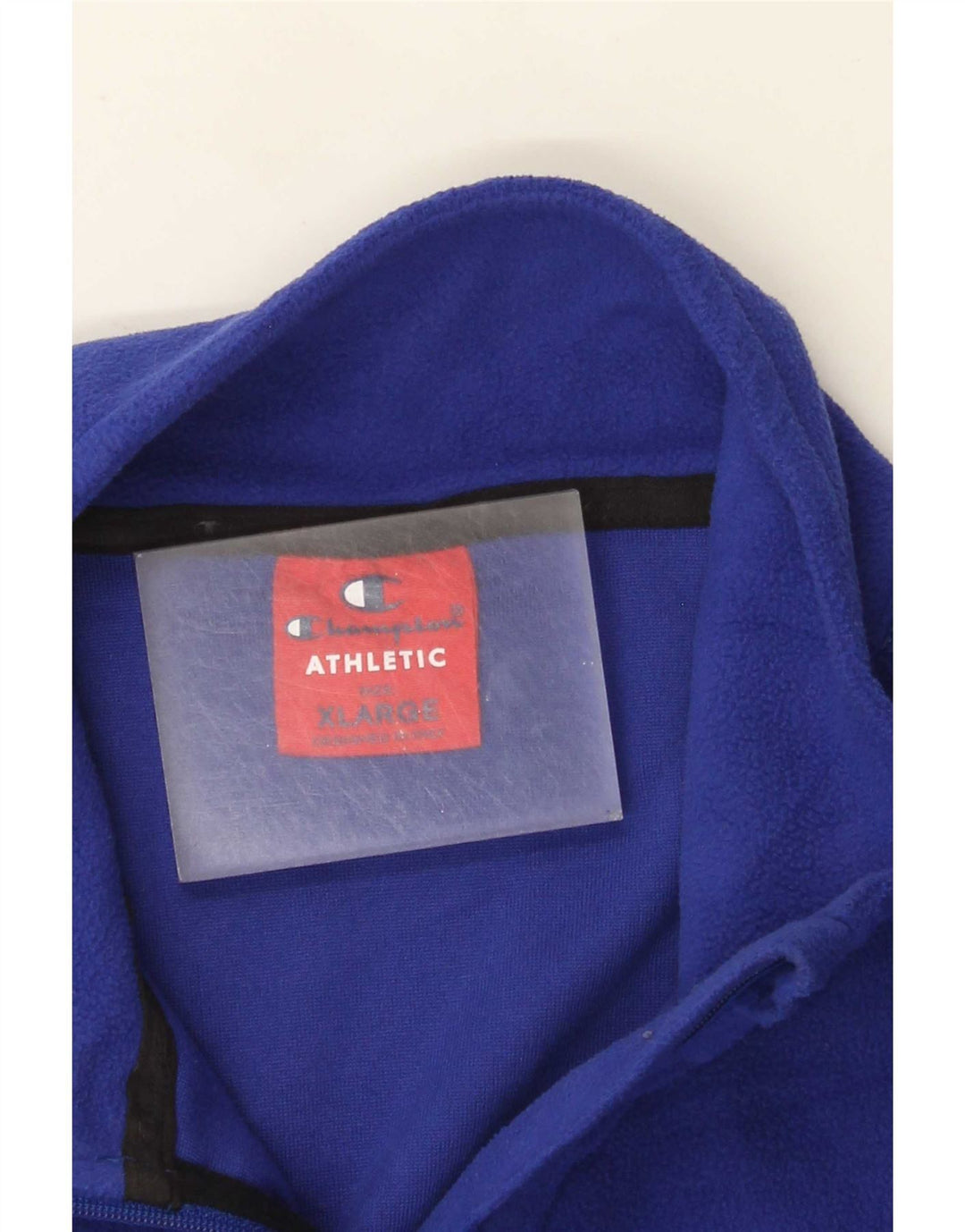 Champion Jersey de forro polar con cuello y cremallera para hombre XL Azul