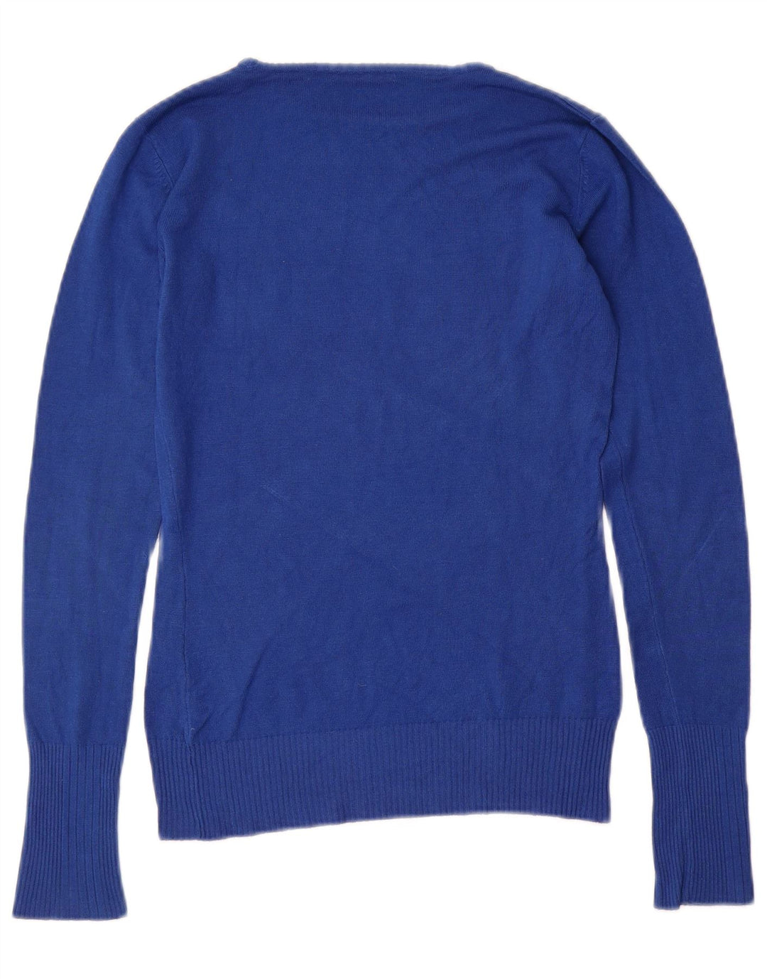 GUESS Suéter gráfico con cuello barco para mujer UK 12 Viscosa azul medio