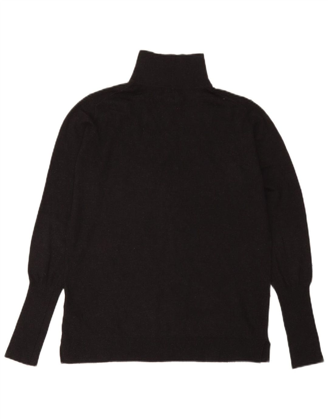 Zara Jersey con cuello alto para mujer, talla 44, talla grande, modal negro
