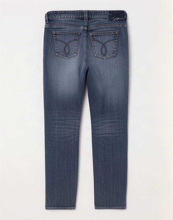 Vaqueros ajustados Calvin Klein para mujer W28 L28 azul