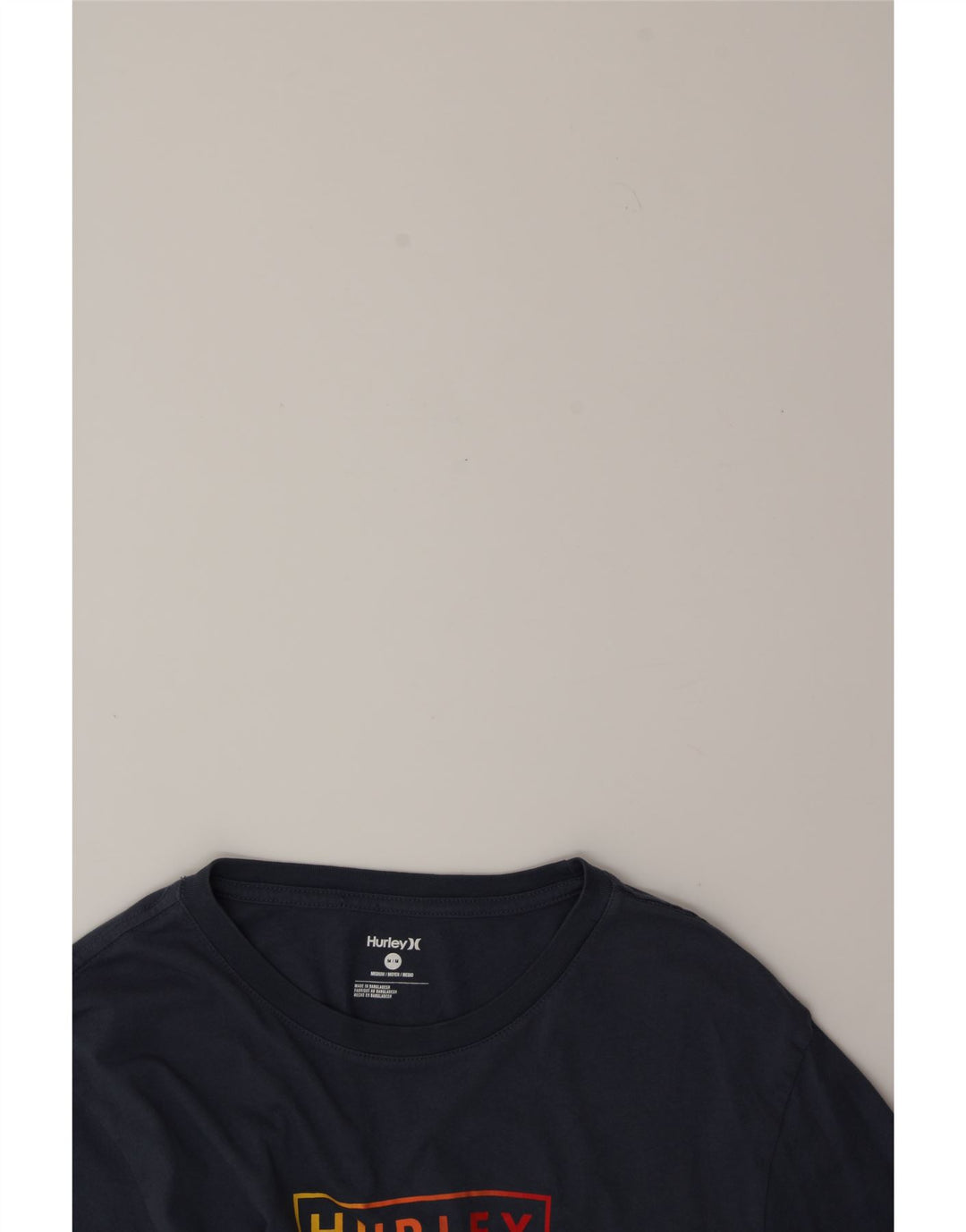 HURLEY Mens Graphic T-Shirt Top Medium Navy Blue Cotton Vintage Hurley and Second-Hand Hurley from Messina Hembry 