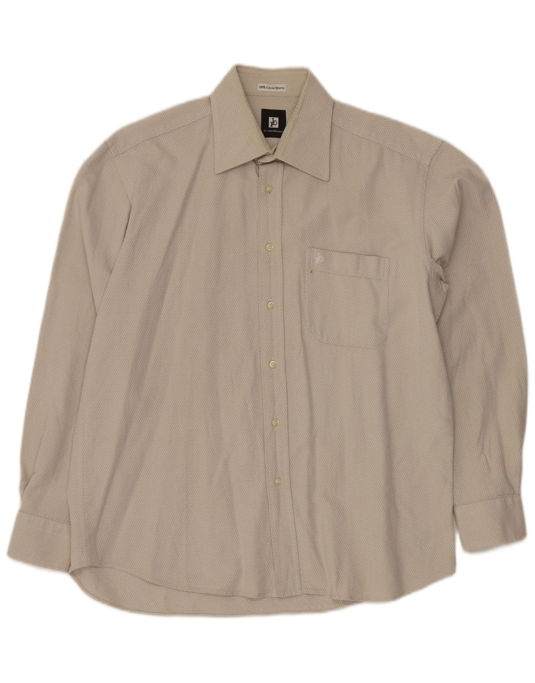 ROCCOBAROCCO Camisa Hombre Talla 41 16 Grande Beige Algodón