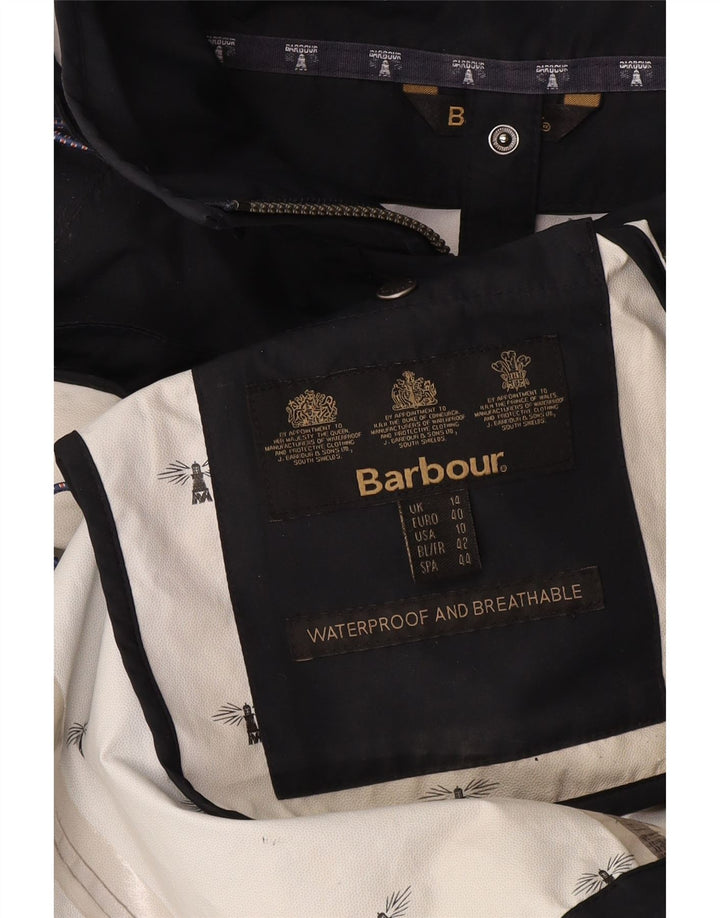 Barbour Parka con capucha para mujer UK 40 Grande Poliéster azul marino