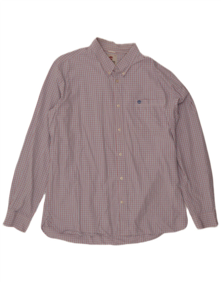 Timberland Camisa Slim Fit Hombre XL Algodón A Cuadros Azul