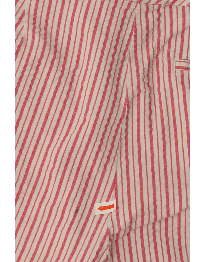 IZOD Womens Chino Shorts US 8 Medium W32  Red Striped Cotton Vintage Izod and Second-Hand Izod from Messina Hembry 