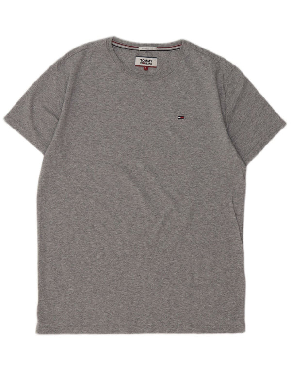 TOMMY HILFIGER Camiseta Regular Fit para Hombre Top Small Gris Algodón