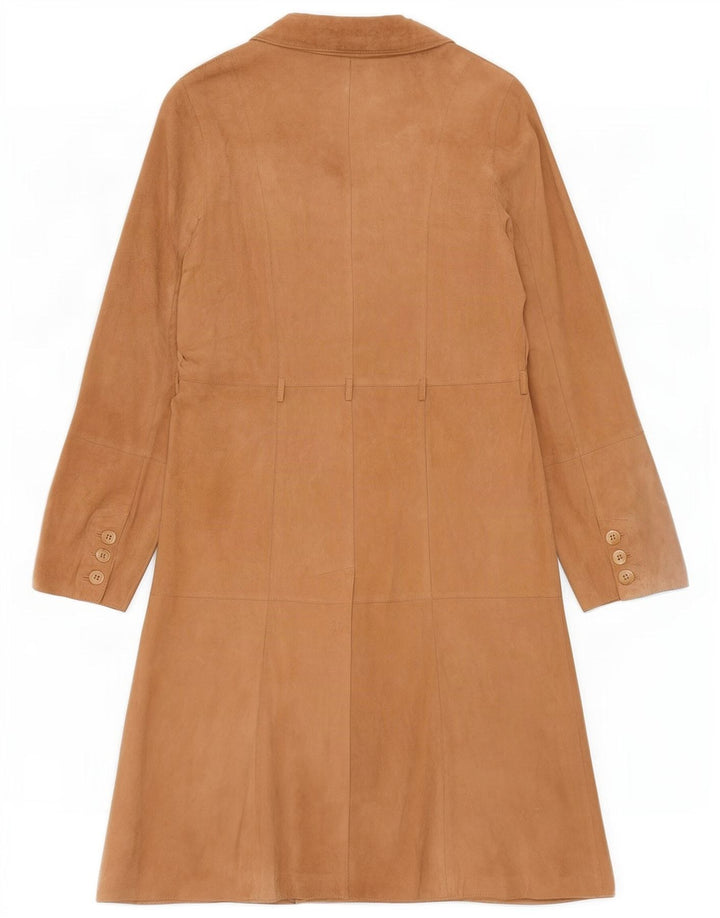 Vintage mujer ante abrigo Reino Unido 12 Medio Beige