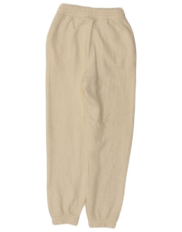 Zara Mujer Pantalones De Chándal Joggers UK 8 Small Off White Poliéster