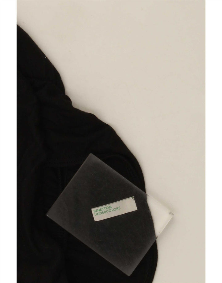 Benetton Top Corto Sin Tirantes Mujer UK 8 Small Negro