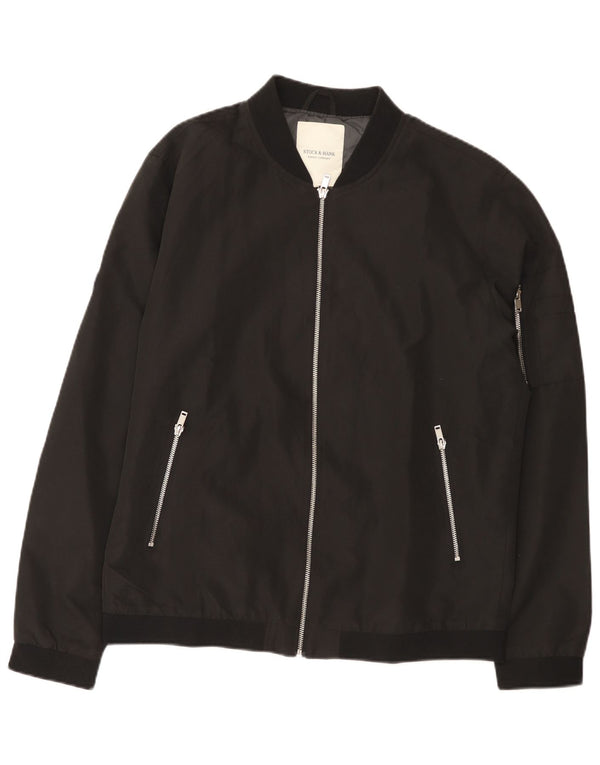 Vintage Mens Bomber Jacket UK 42 XL Black